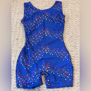 Danskin Blue leotard with star design